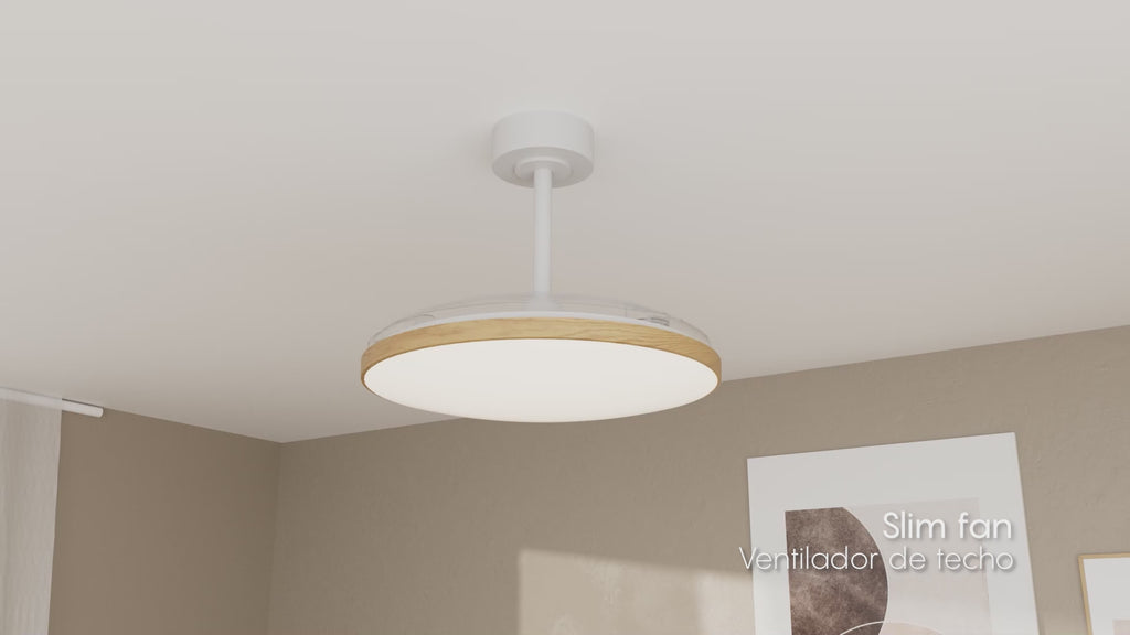 Mantra SLIM FAN MINI LED stropni ventilator 90cm CRNI