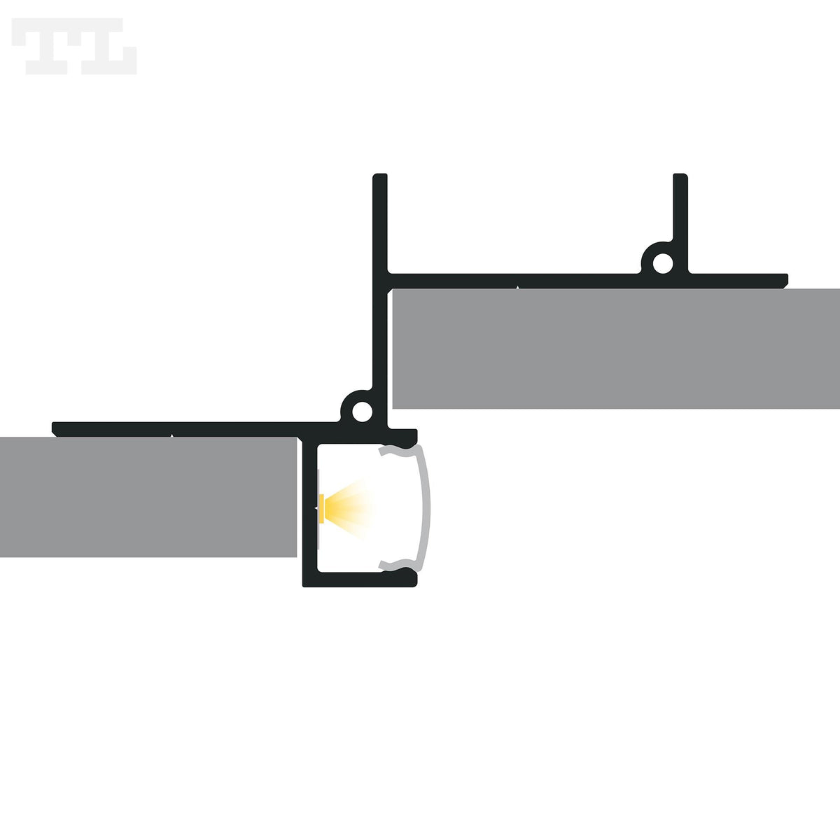 LED profil za gips ploče / knauf GK1-2, 2000 mm