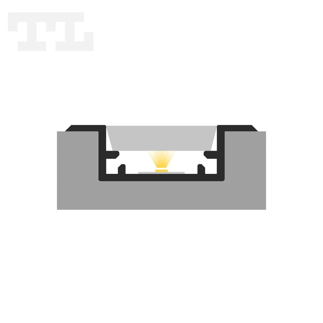 LED profil P11-2 HERMETIC, IP67, 2000 mm