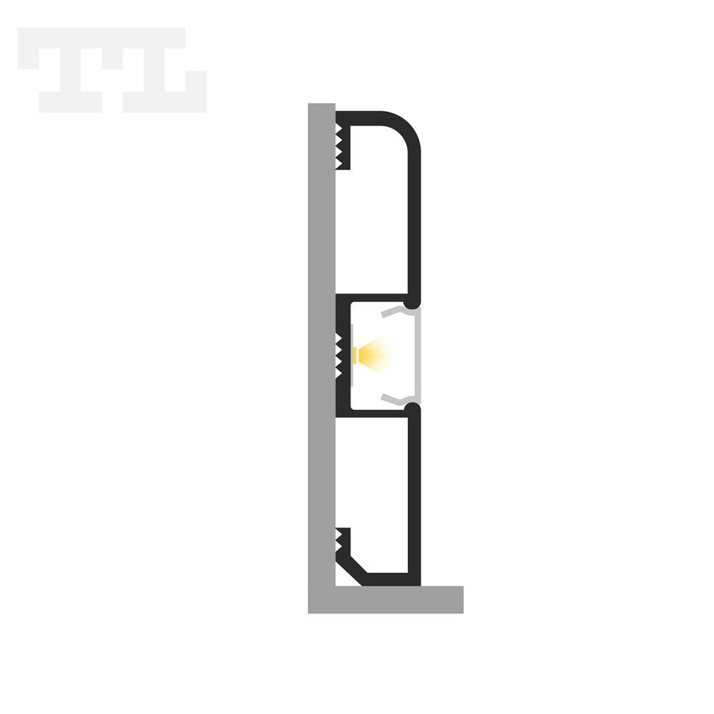 LED profil P15-1, 58×10x2000 mm
