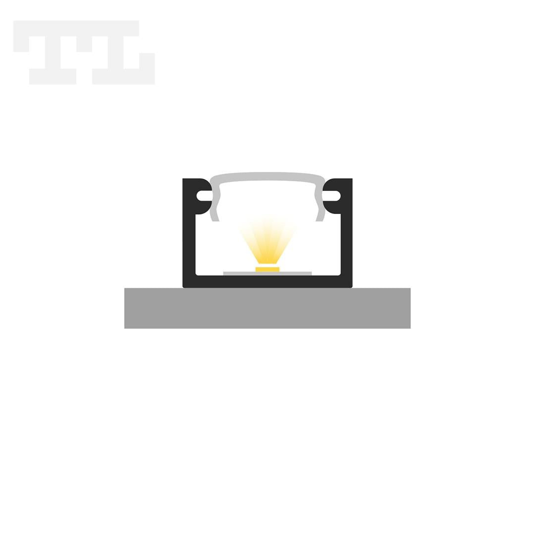 LED profil P4-2 MICRO Line, 11×7x2000 mm