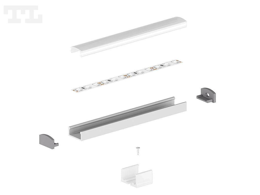 LED profil nadgradni P4-1, 15×7x2000 mm