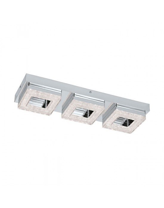 FRADELO ZIDNA/STROPNA RASVJETA, 3xLED, 3x4W, KROM/KRISTAL