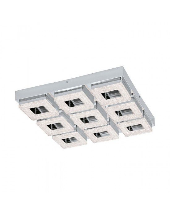 FRADELO ZIDNA/STROPNA RASVJETA, 9xLED, 9x4W, KROM/KRISTAL