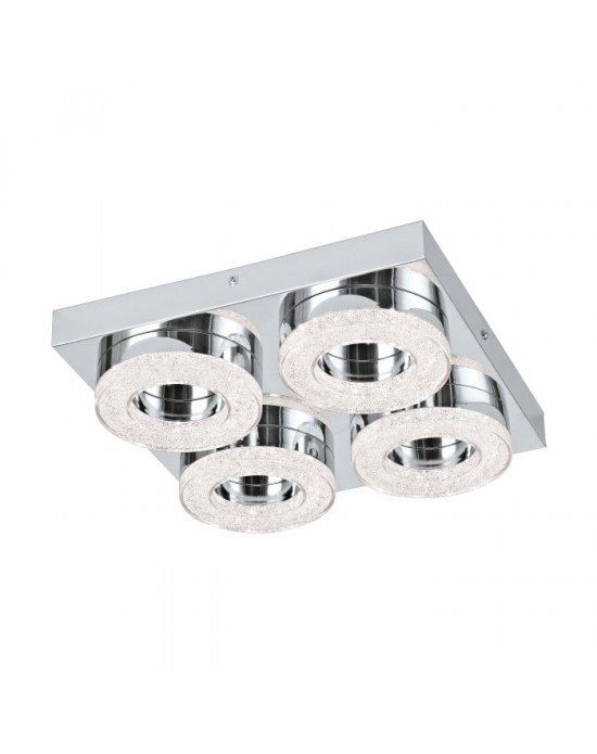 FRADELO ZIDNA/STROPNA RASVJETA, 4xLED, 4x4W, KROM/KRISTAL