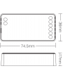 LED KONTROLOR, DC12-24V, 12A, RF 2,4GHz, 4-ZONE, SINGLE LED, "FUT036S"