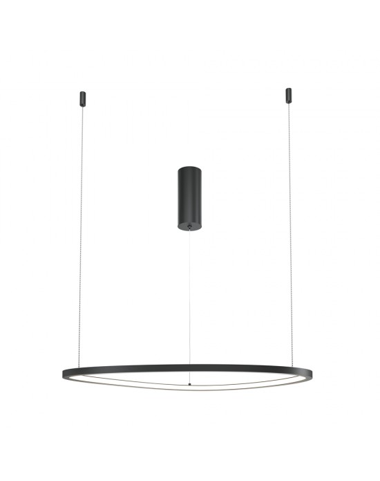 Moderna LED viseća svjetiljka MAYTONI Glint, 24W, 3000K, Ø600mm, CRNA