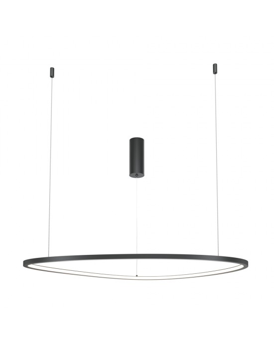 Moderna LED viseća svjetiljka MAYTONI Glint, 36W, 3000K, Ø800mm, CRNA