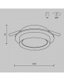 Moderna ugradna svjetiljka MAYTONI Hoop, 1xGX53, Ø110 mm BIJELA