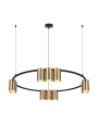 Moderna viseća svjetiljka GENESIS, 10xGU10, Ø600 mm, ZLATNA/CRNA