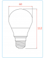 LED ŽARULJA, E27, A60, 10,5W, 1000lm, 2700K, 200°, IP20, Panasonic