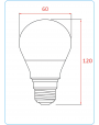 LED ŽARULJA, E27, A60, 14W, 1430lm, 2700K, 200°, IP20, Panasonic